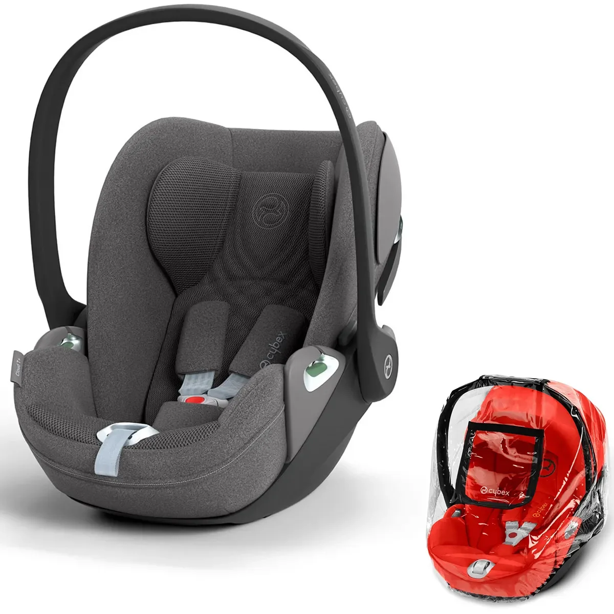 Cybex Babyschale Cloud T i-Size Plus + Regenverdeck Mirage Grey