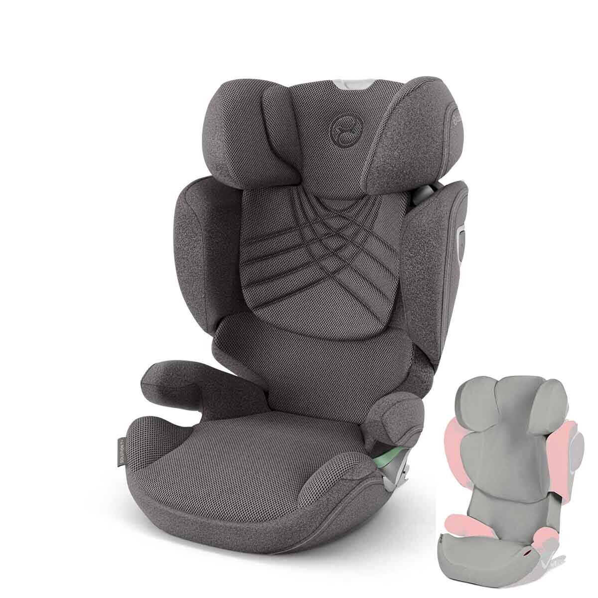 Cybex Solution T i-Fix Plus Kindersitz Mirage Grey + Gratis Sommerbezug