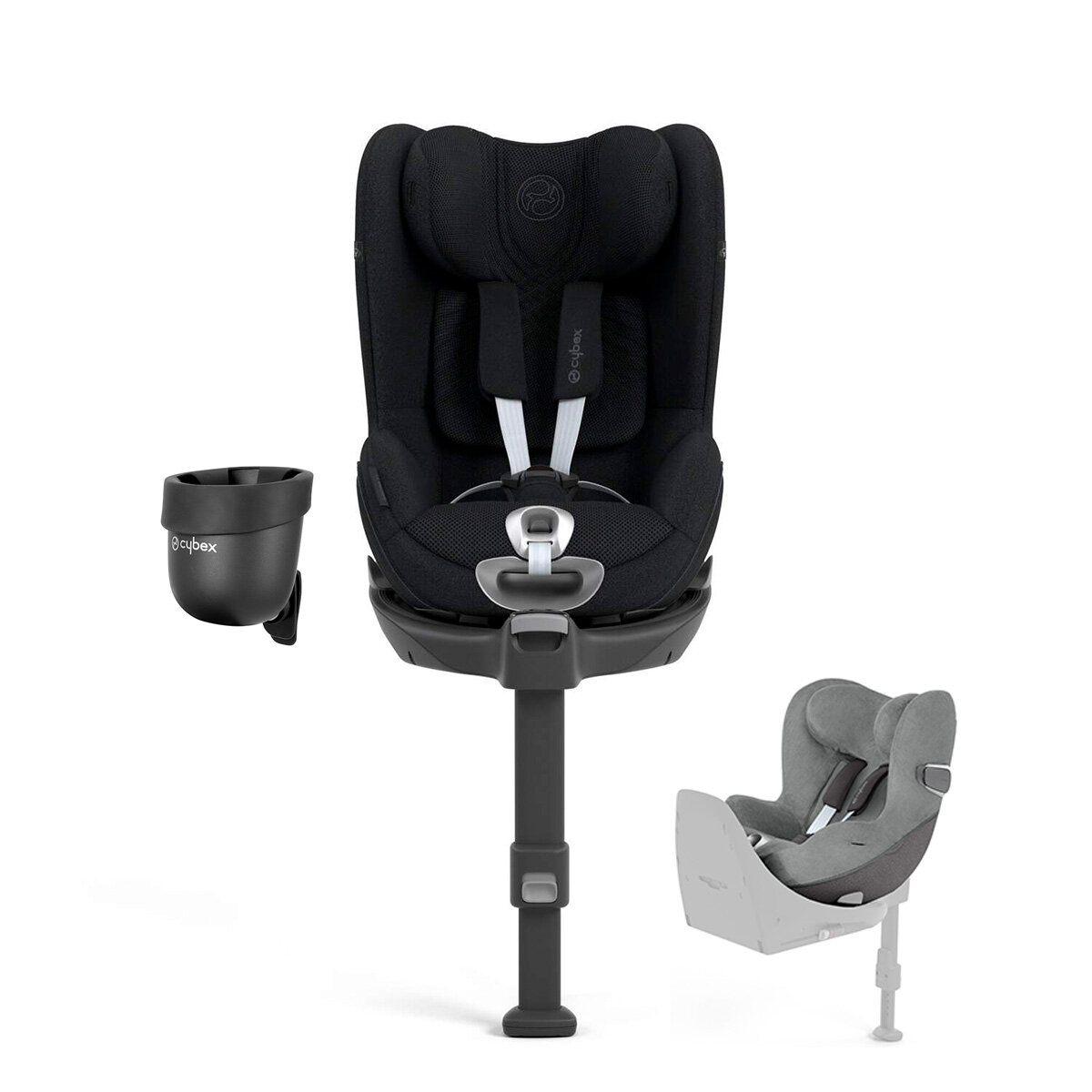 Cybex Kindersitz Sirona T Plus Sepia Black + Gratis Sommerbezug + Gratis Becherhalter