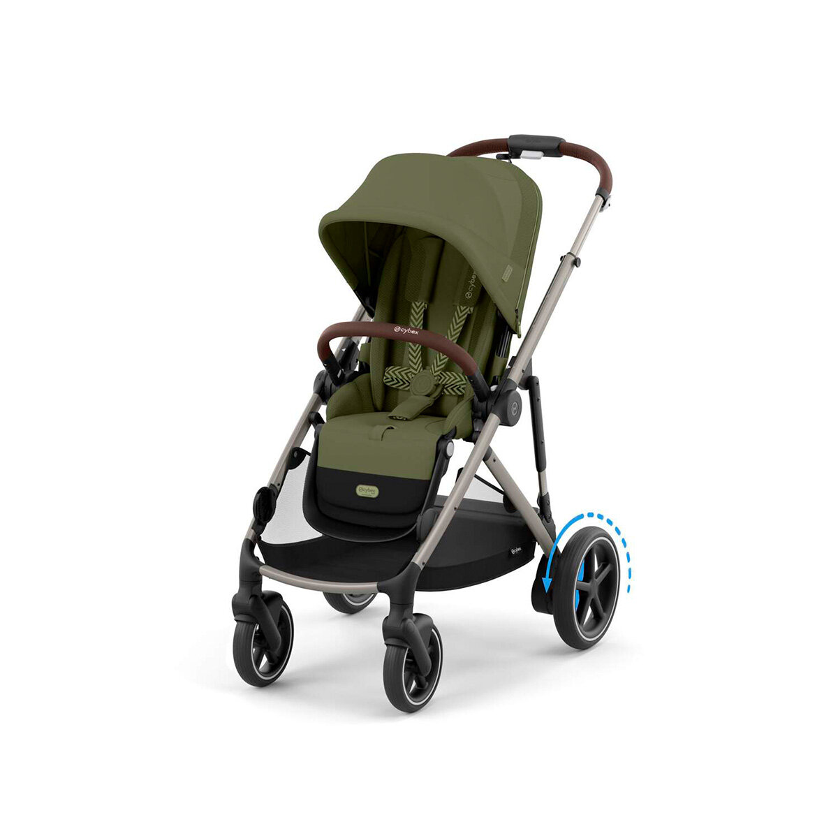 Cybex Gold Buggy e-Gazelle S Moss Green (Taupe Frame)