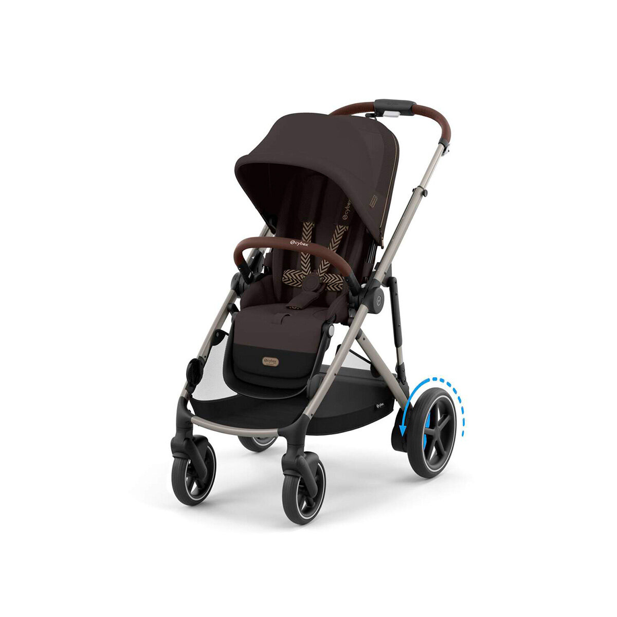 Cybex Gold Buggy e-Gazelle S Chocolate Brown (Taupe Frame)