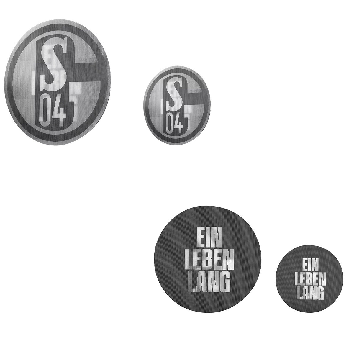 FC Schalke 04 Aufkleber-Set Ein Leben lang schwarz