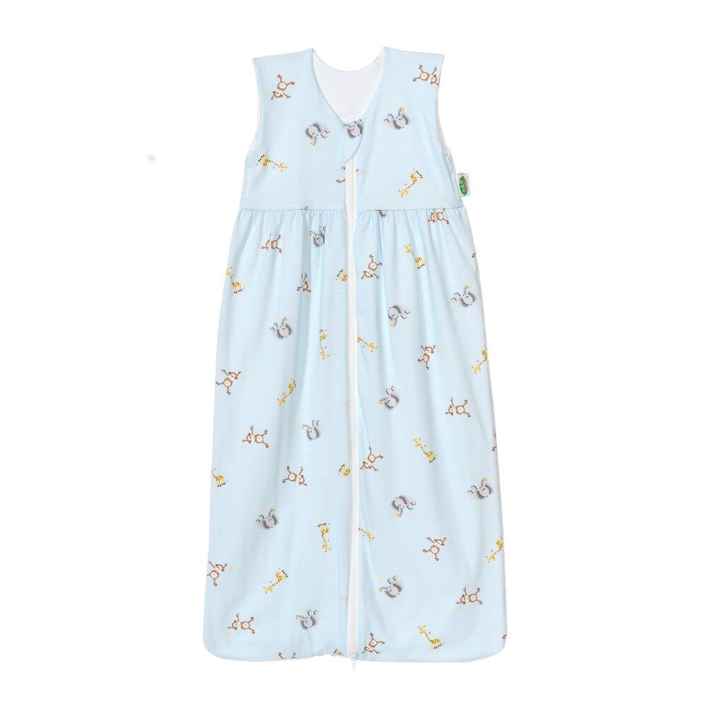 Odenwälder 1184-1892 Gr.70 cm Jersey Schlafsack ANNI Tiere hellblau