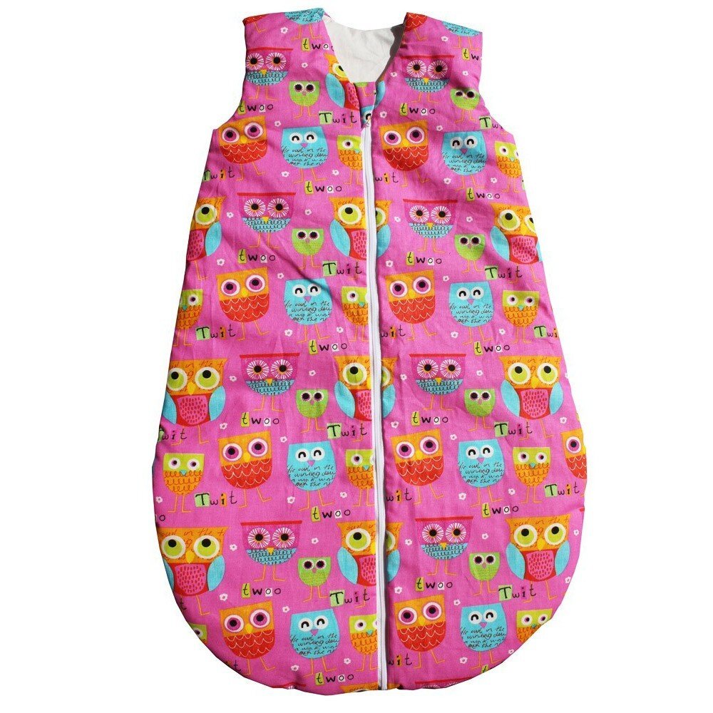 Odenwälder 1936-999 Gr.110 cm Schlafsack Basic Eule Pink