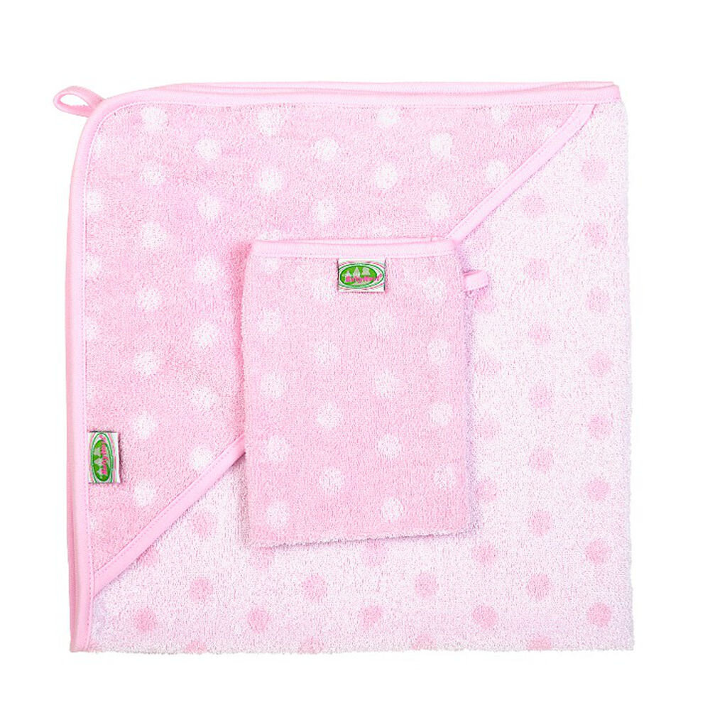 Odenwälder 5050-300 rose Frottee-Set Tupfen 2-tlg. 80x80cm