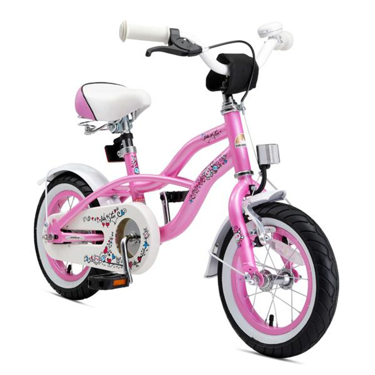 Bikestar Cruiser Kinderfahrrad 12 Zoll - Pink
