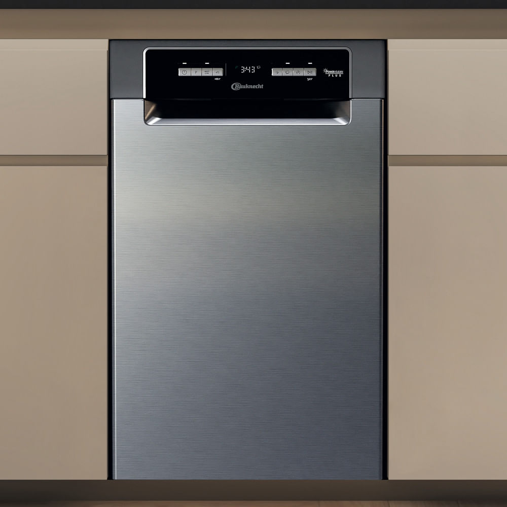 Bauknecht Geschirrspüler: 45 cm Kompaktgerät, Farbe Edelstahl - BKR UAS