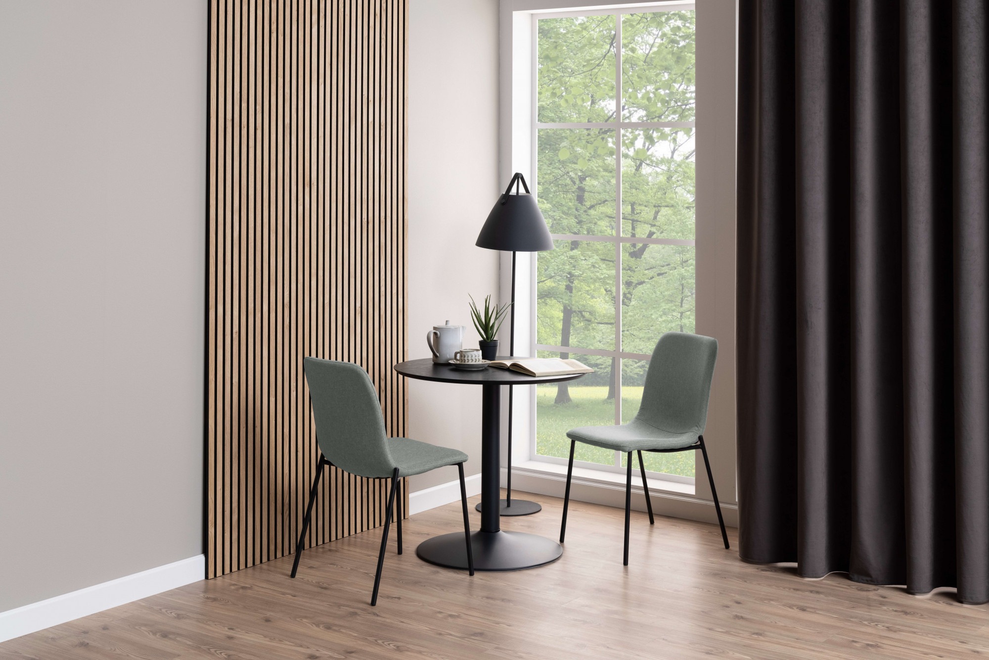 ACTONA GROUP Esstisch 'Ibiza, TOPSELLER, großezügige Tischplatte, belastbar bis 100 kg' Tisch, Tulpentisch, OTTOs Choice, 1 Stk. tlg. Cafetisch, Esstisch rund Ø 80 cm, Schwarz, mit Trompete Gestell