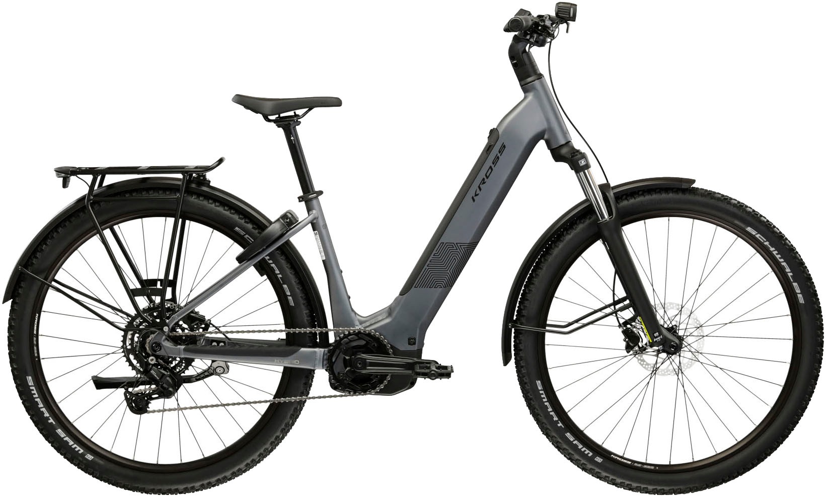 Kross 'Influx Hybrid SUV 2.0 16,7Ah / BOSCH 600 Wh 29' grau 9 Gänge 2026' 9 Gang Shimano CUES U4000 Schaltwerk Kettenschaltung Mittelmotor 250 W BOSCH PERFORMANCE LINE PX 36 V/250 W, Mittelmotor
