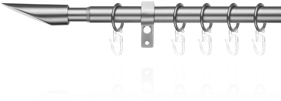 LICHTBLICK ORIGINAL Gardinenstange 'Gardinenstange Lipstick, 20 mm, ausziehbar, 1 läufig 130 - 240 cm' Ø 20 mm 1 läufig-läufig ausziehbar Einläufige Vorhangstange mit Ringen für Gardinen und Stores.
