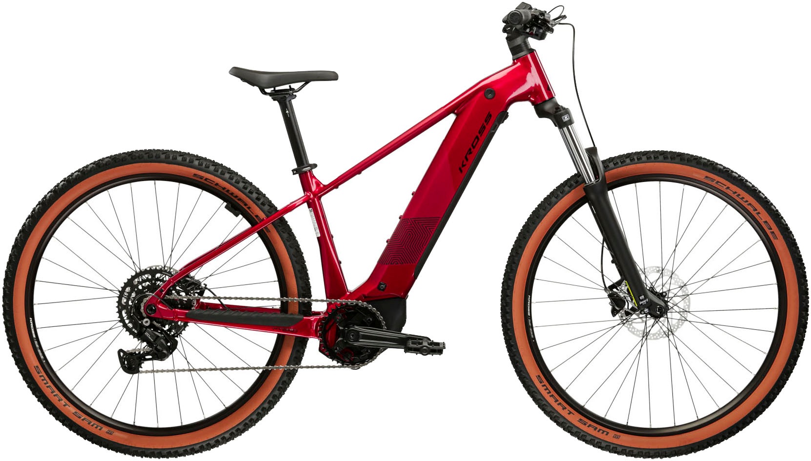 Kross 'Influx Hybrid 2.0 16,7Ah / BOSCH 600 Wh 29' rot 9 Gänge 2026' 9 Gang Shimano CUES U4000 Schaltwerk Kettenschaltung Mittelmotor 250 W BOSCH PERFORMANCE LINE PX 36 V/250 W, Mittelmotor