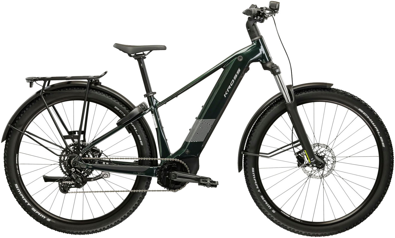 Kross 'Influx Hybrid SUV 2.0 16,7Ah / BOSCH 600 Wh 29' grün 9 Gänge 2026' 9 Gang Shimano CUES U4000 Schaltwerk Kettenschaltung Mittelmotor 250 W BOSCH PERFORMANCE LINE PX 36 V/250 W, Mittelmotor