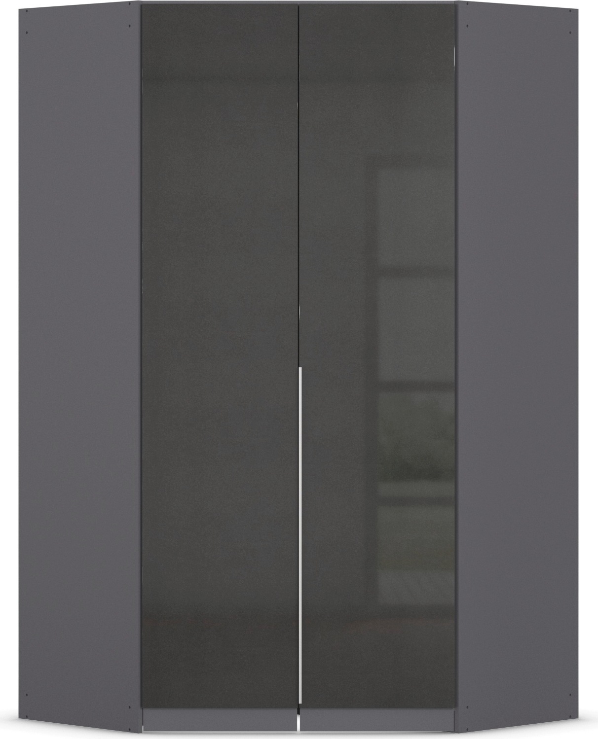 OTTO home Eckkleiderschrank 'Kleiderschrank Schrank Ankleidezimmer Schlafzimmer Garderobe AGORDO' in zwei Griff-Farben, Breite/Tiefe 117x117 cm, Höhen 210/229 cm, voll ausgestattet mit großzügigem Stauraum, 2 Höhen MADE IN GERMANY