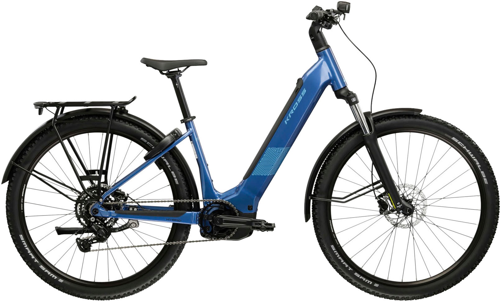 Kross 'Influx Hybrid SUV 2.0 16,7Ah / BOSCH 600 Wh 29' blau 9 Gänge 2026' 9 Gang Shimano CUES U4000 Schaltwerk Kettenschaltung Mittelmotor 250 W BOSCH PERFORMANCE LINE PX 36 V/250 W, Mittelmotor