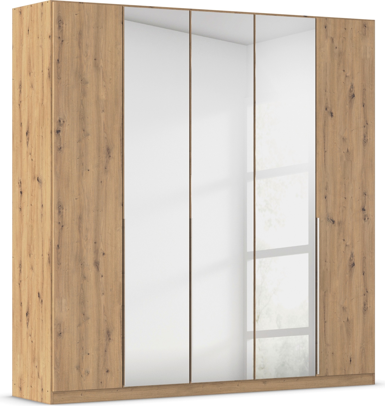 OTTO home Drehtürenschrank 'Kleiderschrank Schrank Garderobe AGORDO mit Dekor- oder Hochglanzfront' in zwei Griff-Farben, Breiten 91-360 cm, durchdachte Innenausstattung, in 7 Breiten und 2 Höhen MADE IN GERMANY