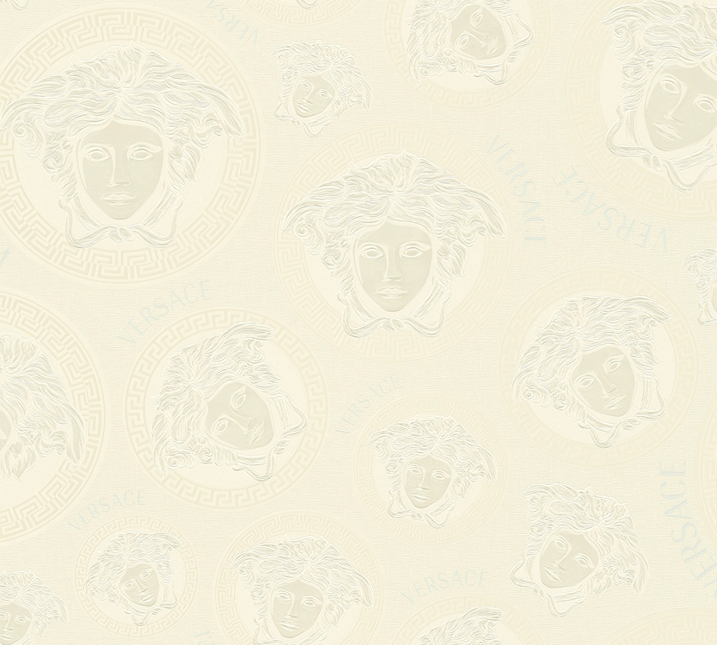 Versace Vliestapete 'Wallpaper Versace 5 Medusakopf' abstrakt gemustert leicht glänzend leicht strukturiert Designertapete Tapeten Wohnzimmer Schlafzimmer Küche Flur Design Optik