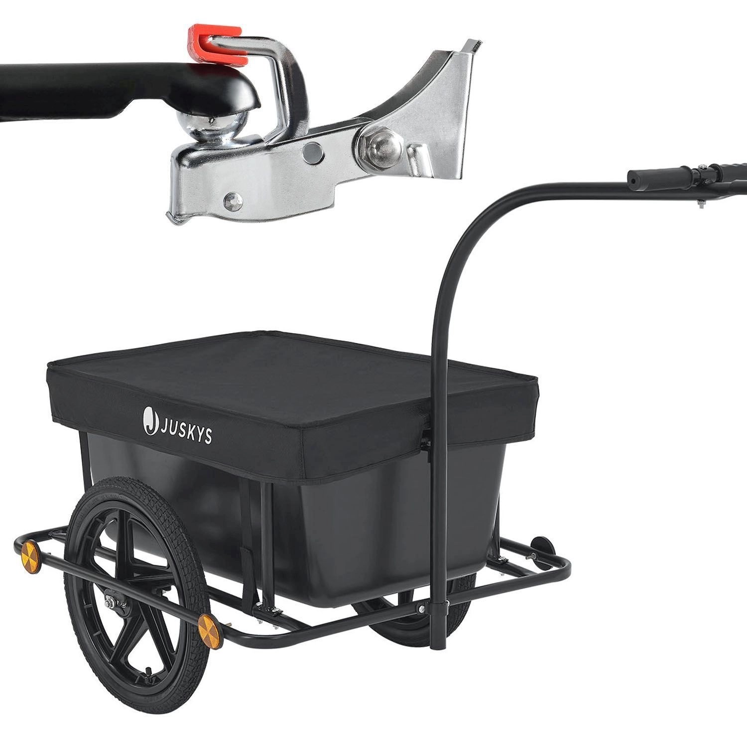 Juskys Transportanhänger Fahrradanhänger 90 Liter