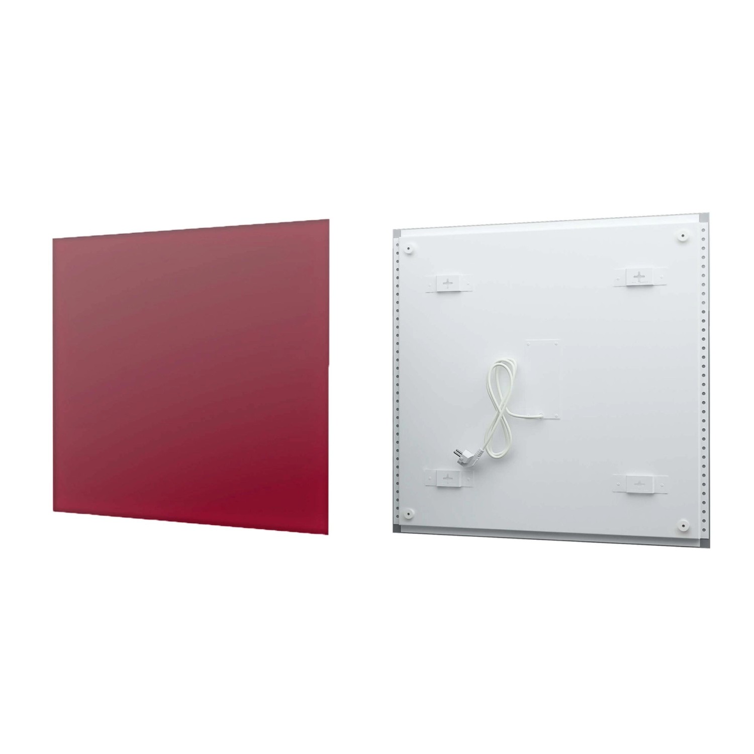 Fenix Infrarotheizung ECOSUN Glasheizung 300W 58,5 x 58,5 x 3,9cm Weinrot