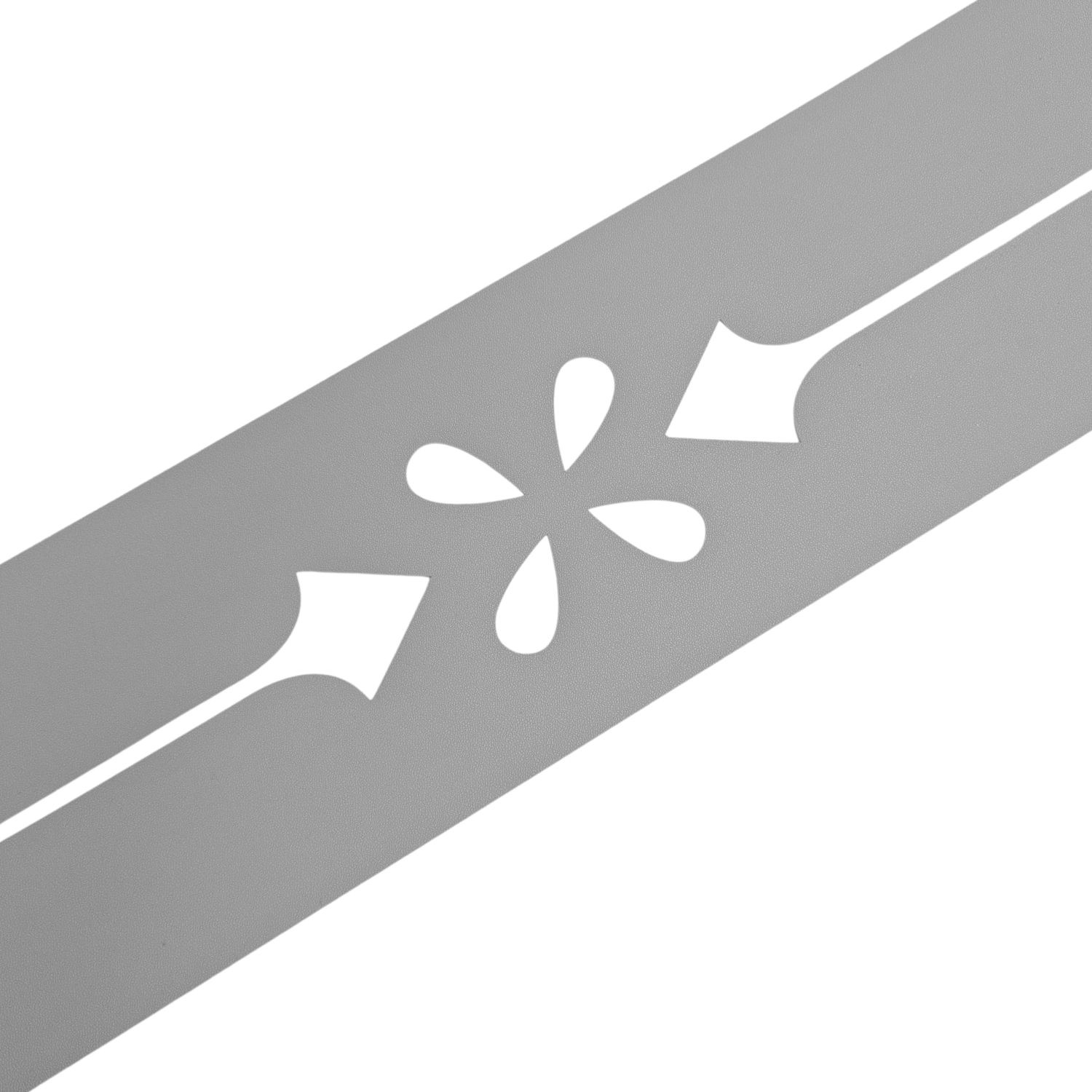 zaunzu Sichtschutz Premium Dekor Verona Sichtschutz Lichtgrau 2,55m