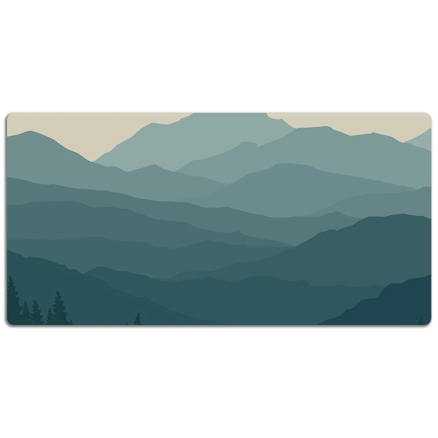 Tulup Schreibtischunterlage Wald Schreibtisch Schutzmatte 100x50 cm Grün Schreibtisch Unterlagen Schreibtisch Unterlegmatte