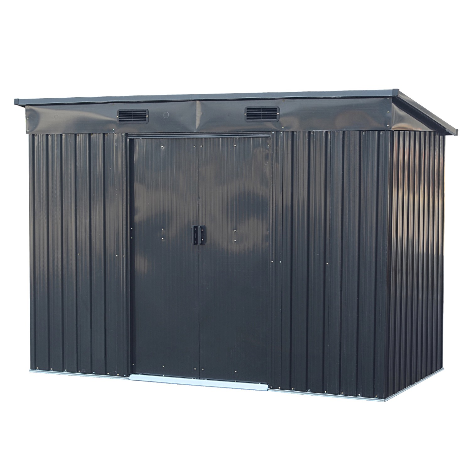 Tepro Metallgerätehaus Multi Shed Large 261 cm x 132 cm x 181 cm Anthrazit