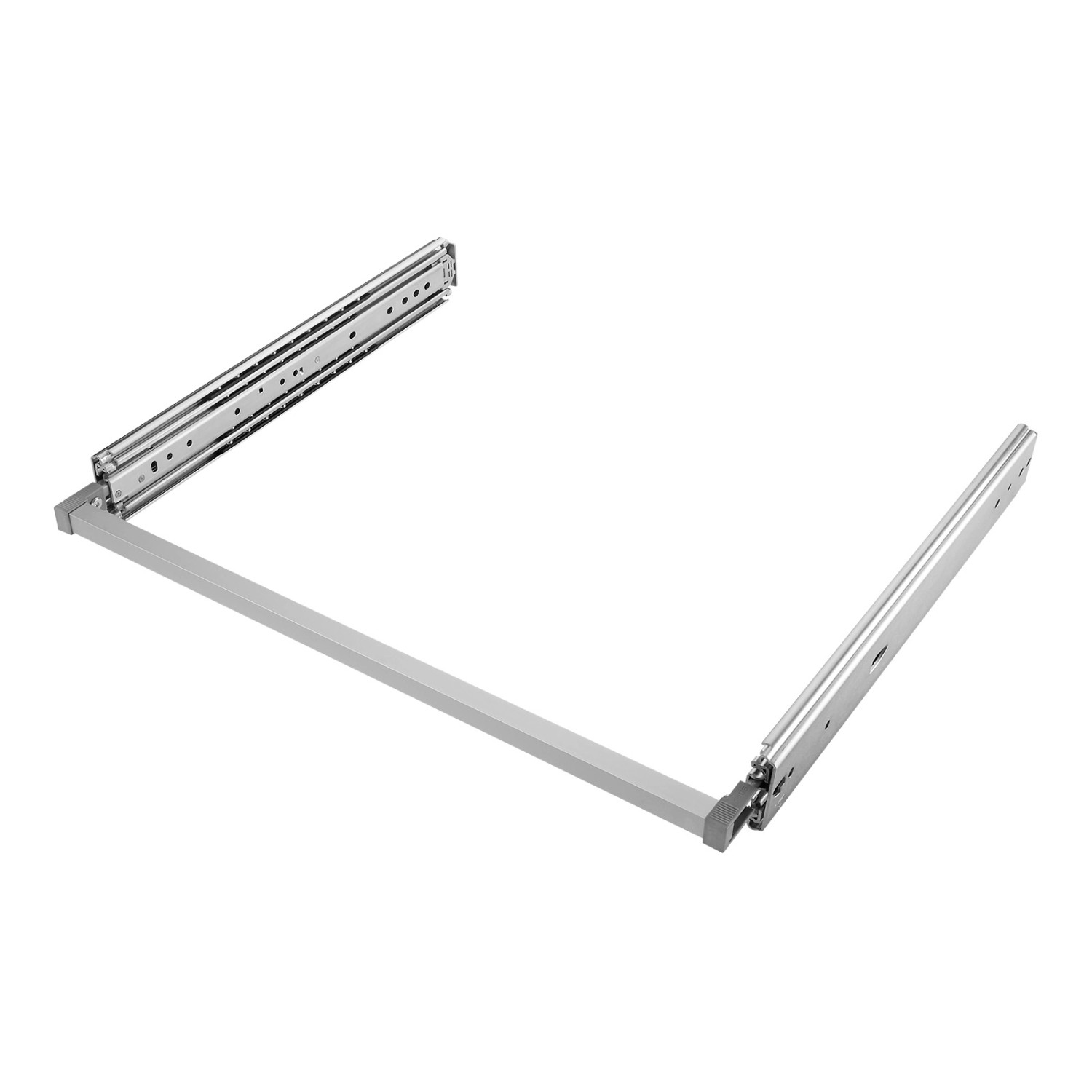 SOTECH VarioSlide Schubladenschienen KV2-200-H76-600 EH 600 mm bis 200 kg Einhandverriegelung Eloxiert für Schubladen ohne Front bis 600 mm Breite