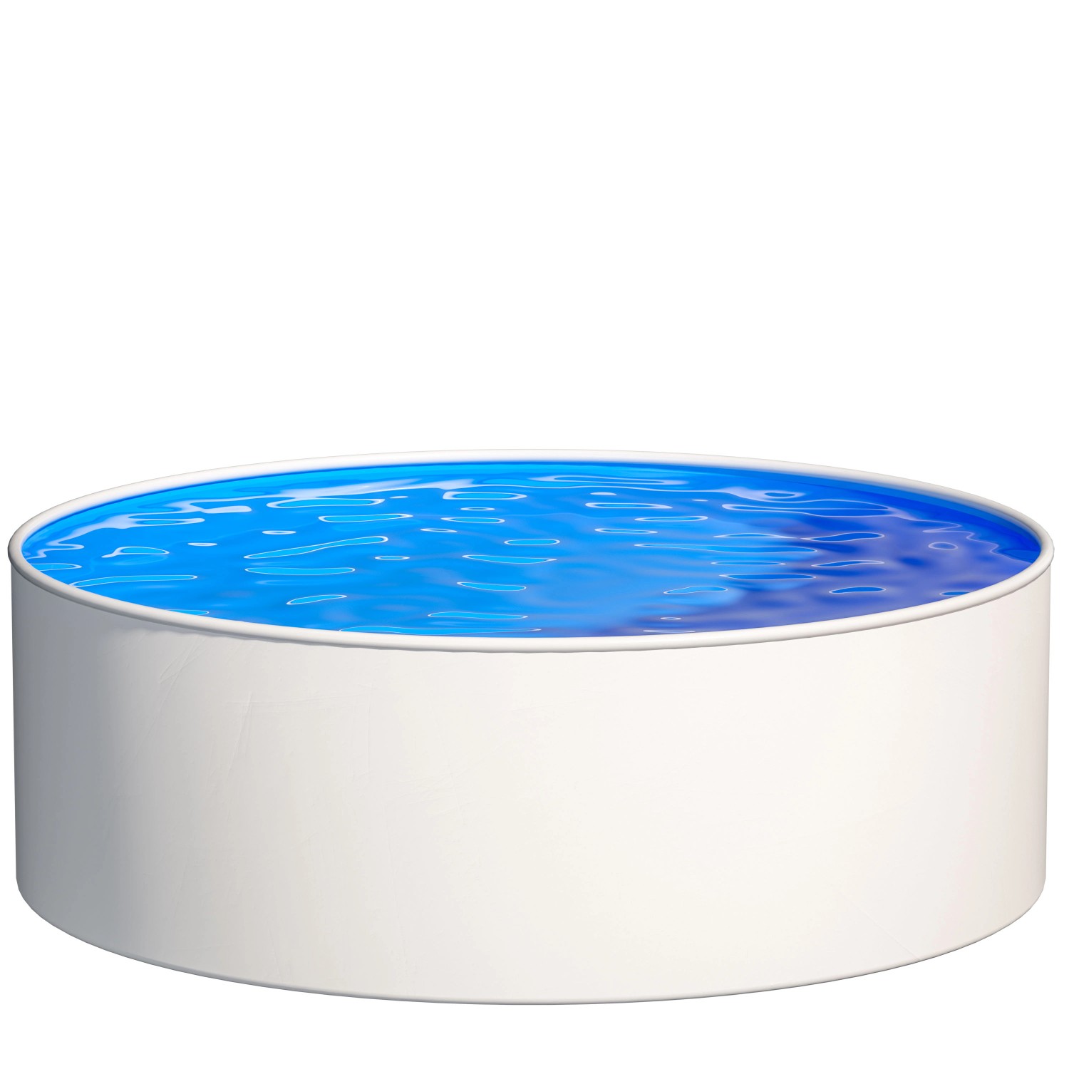 Poolomio Stahlwandpool Set Rund 360 x 90 cm Weiß Aufstellpool mit Innenfolie, Skimmer und Einlaufdüse