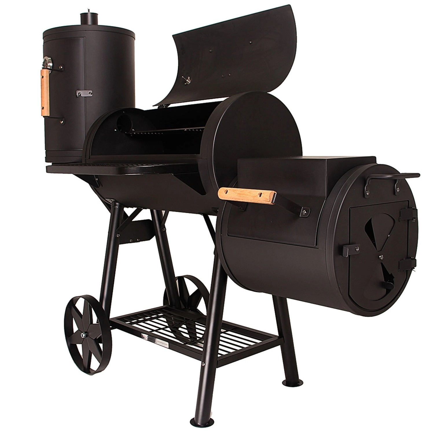 Taino Yuma Pro Smoker 110 kg Massiver Grillwagen Holzkohle BBQ 3,5mm Stahl Ofen
