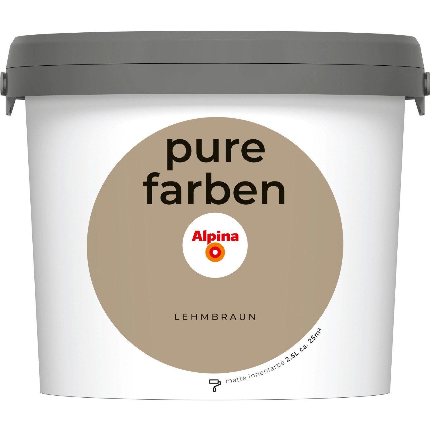 Alpina Wandfarbe Pure Farben Lehmbraun 2,5 l
