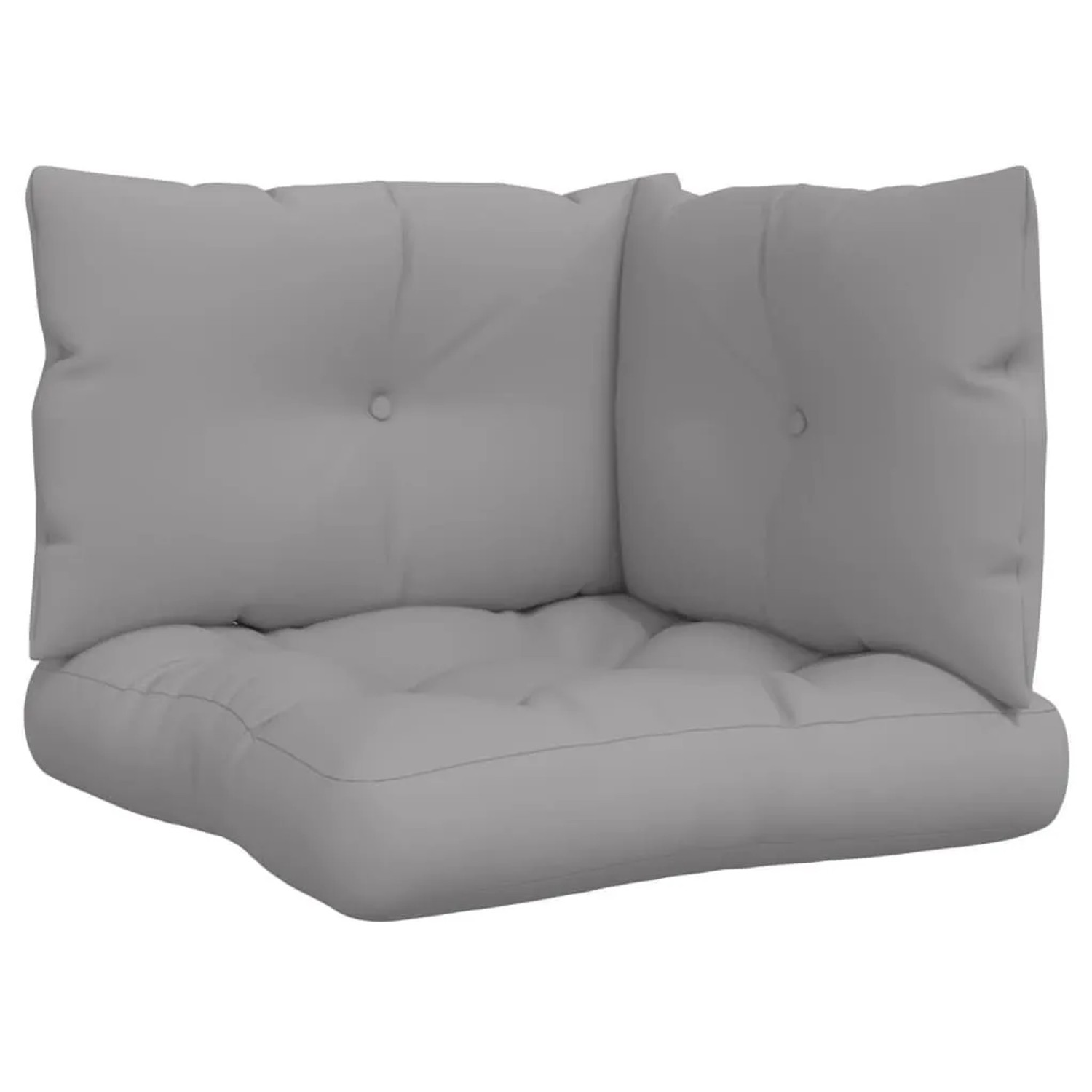 vidaXL Palettenkissen 3-Tlg Grau Stoff 360857