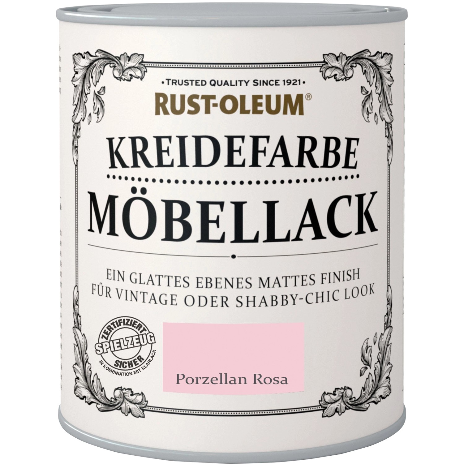 Rust-Oleum Kreidefarbe Möbellack Porzellan Rosa Matt 750 ml