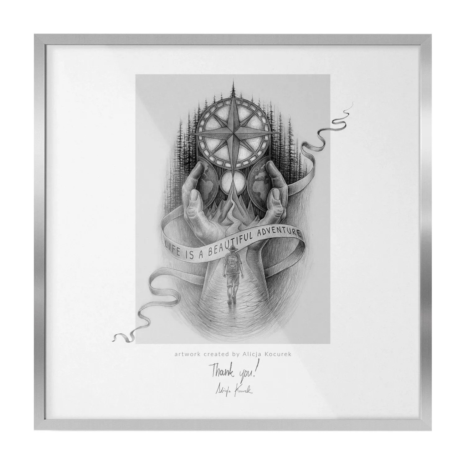 Tulup Bilderrahmen Foto Rahmen 50x50 cm Silber Bilderrahmen Fotorahmen Bilderrahmen Modern