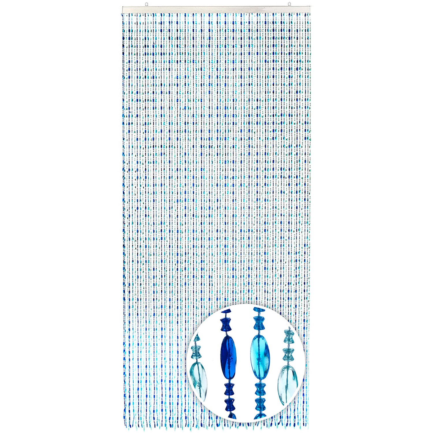 Kobolo Türvorhang OCEAN Kunststoff Blau 72 Stränge 90x200 cm