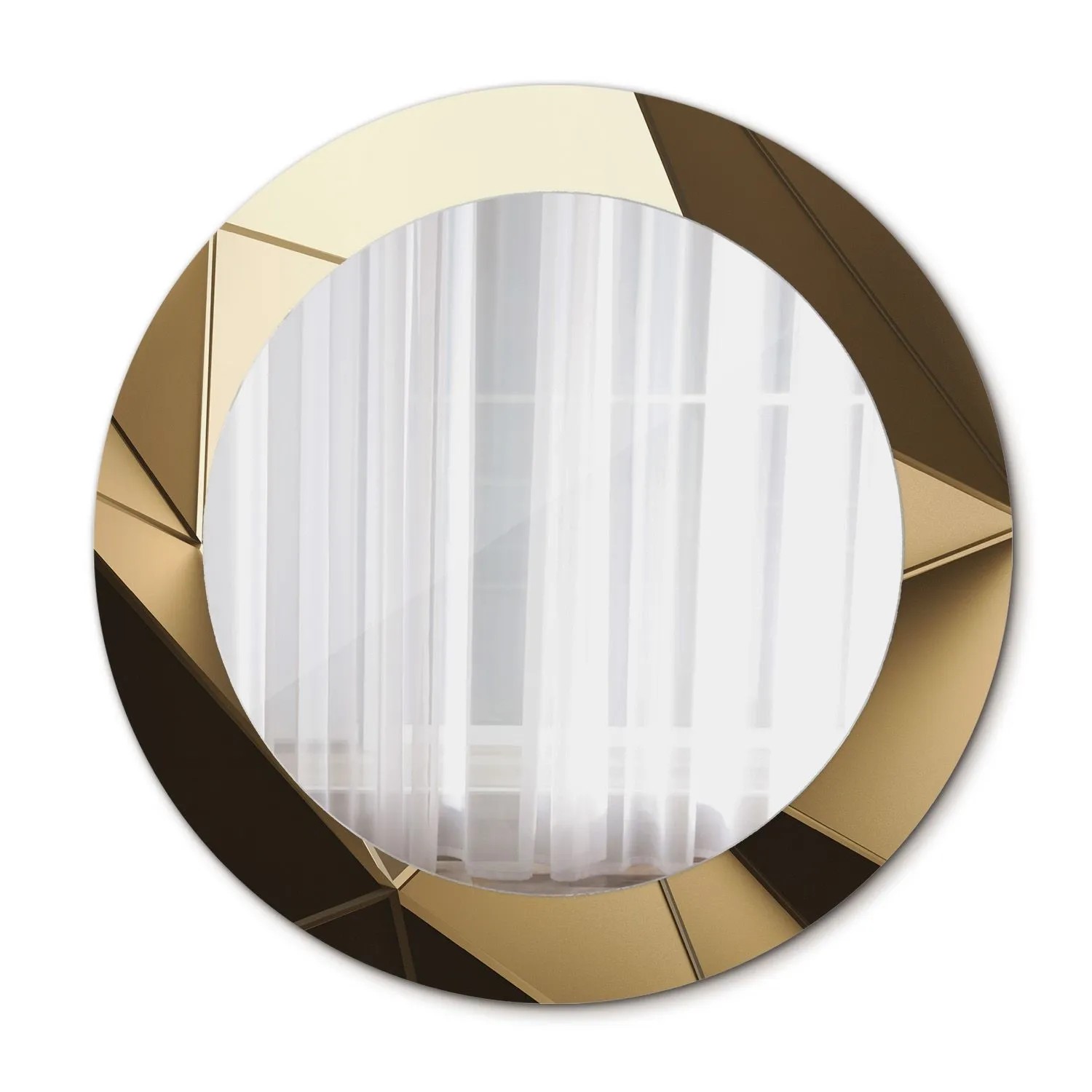 Tulup Spiegel mit Motivdruck Moderne Abstraktion 60x60 cm Runder Spiegel Aufdruck Spiegel Ornament Spiegel Ornamente