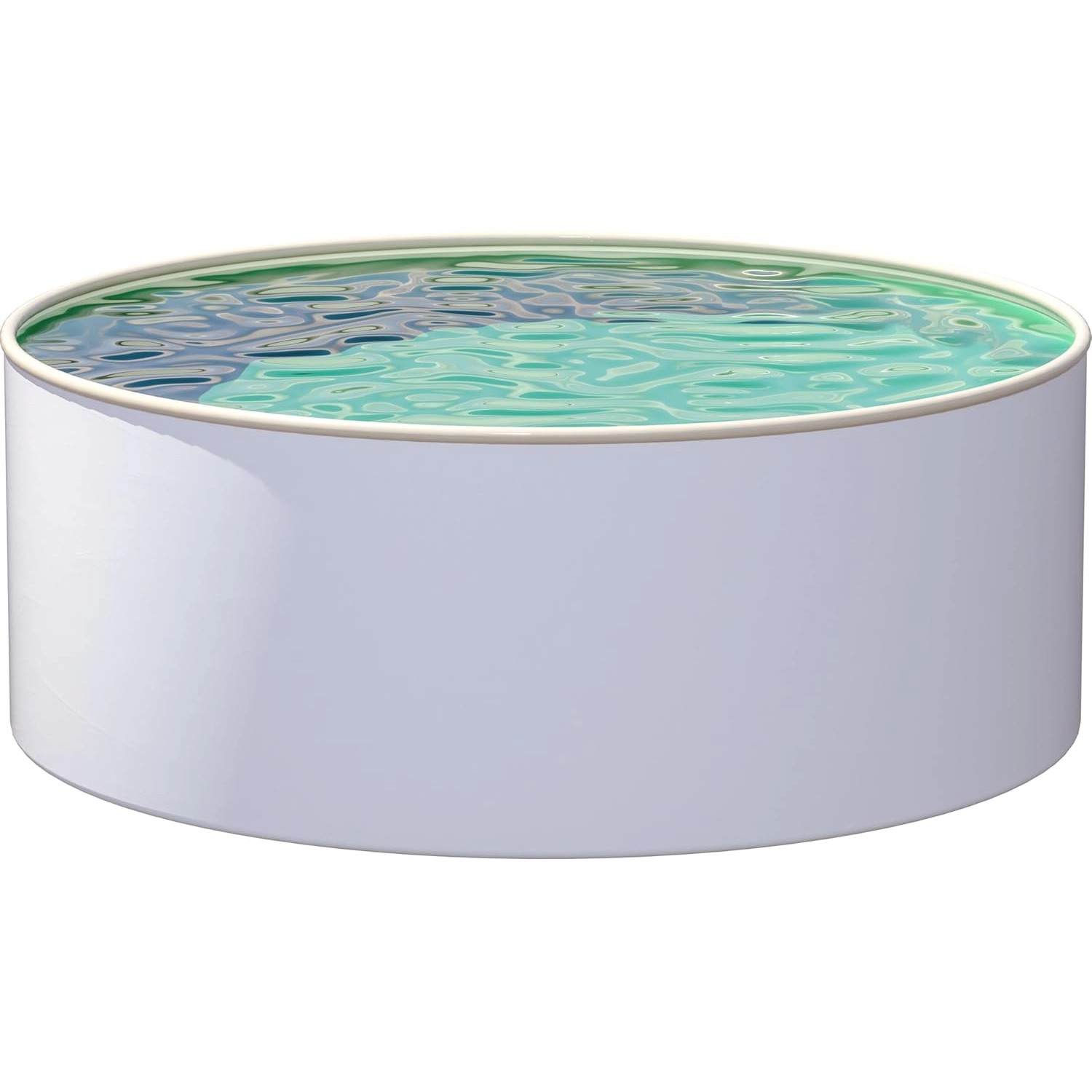 Poolomio Stahlwandpool Set Rund 600 x 120 cm Aufstellpool mit 0,6 mm Stahlwand, 0,6 mm Innenfolie Sand, Skimmer und Einlaufdüse