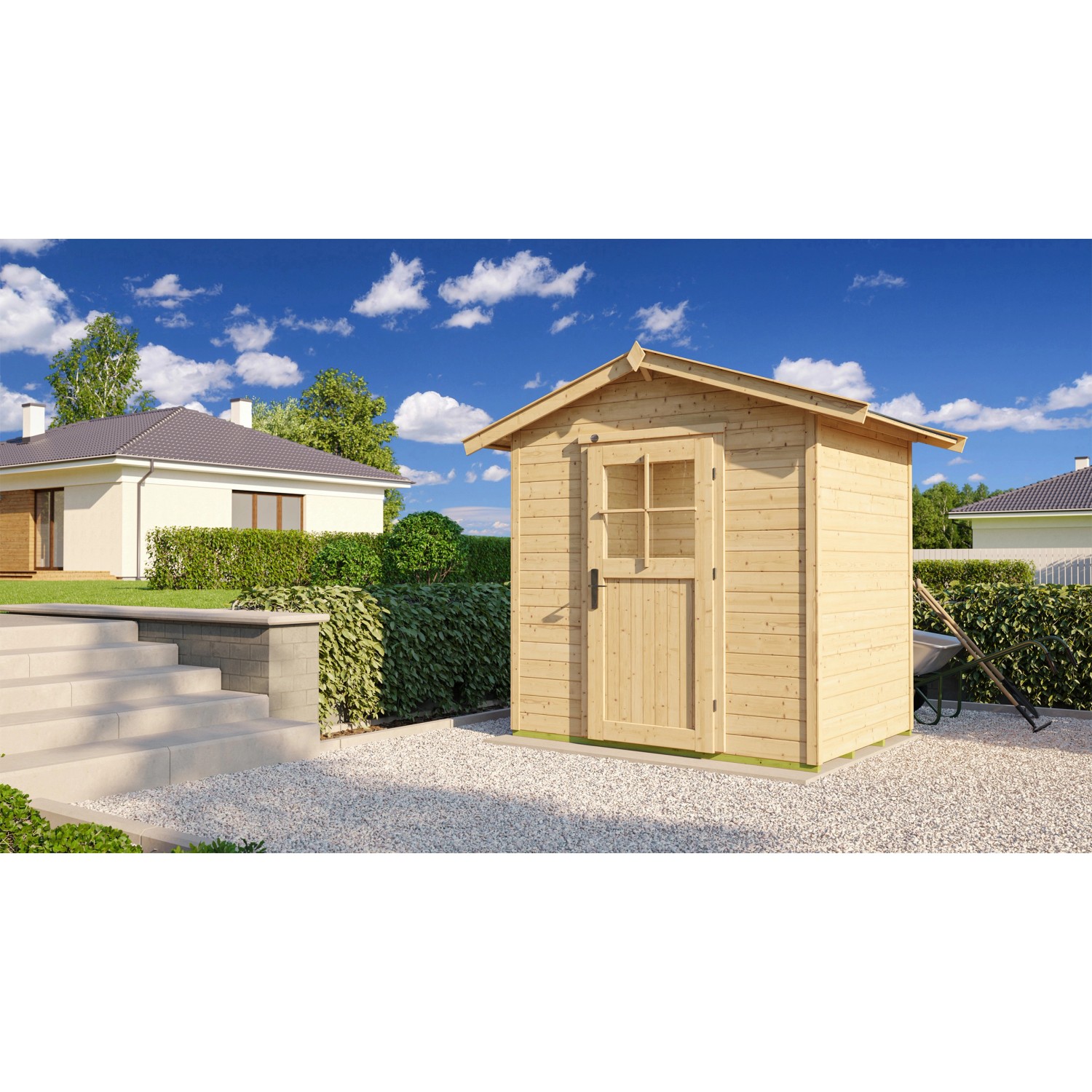 Weka Holz-Gartenhaus Gartenhaus 223 Satteldach Unbehandelt 178 cm