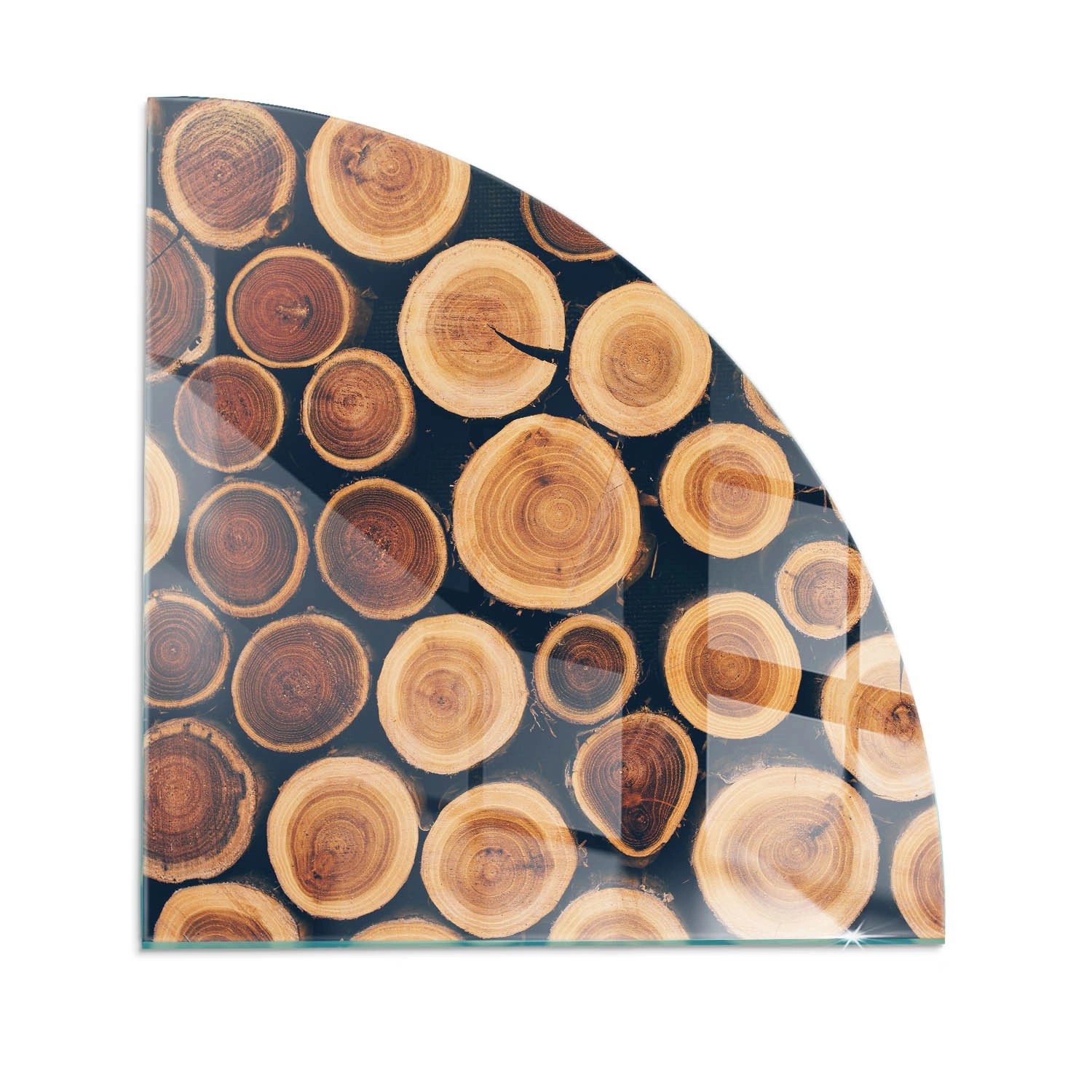 Tulup Glasplatte für Kamin Kiste mit Schnittholz Funkenschutzplatte Kaminöfen Quartal 100x100 cm Braun Glasplatte für Kamin Glasplatte unter Kaminöfen