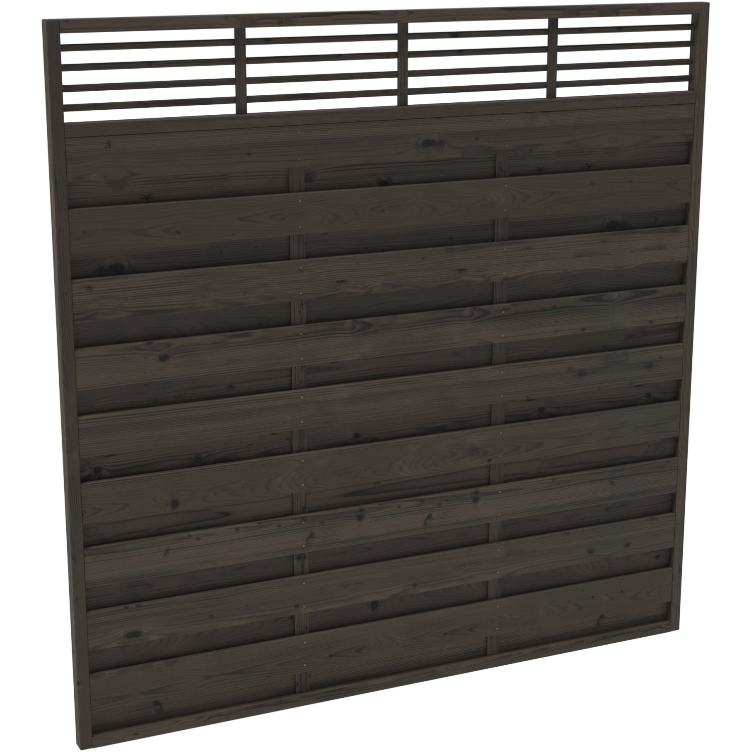 Sichtschutzzaun Element Wien Anthrazit lasiert 180 cm x 180 cm