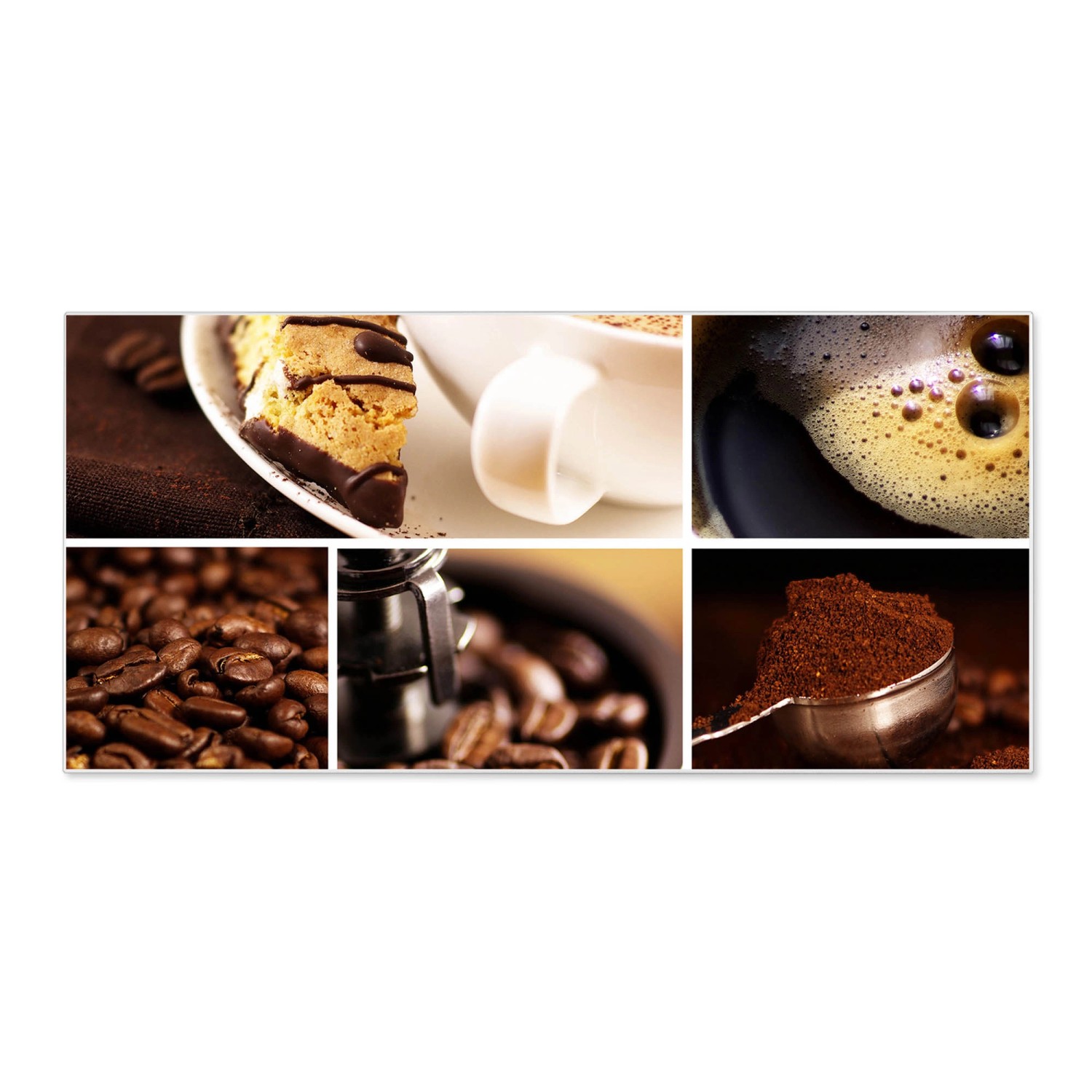 Banjado Magnettafel 78x37cm Magnetwand Weiß Aus Metall Magnetpinnwand Pinnwand Inkl. 4 Magnete Motiv Kaffee&Schokolade