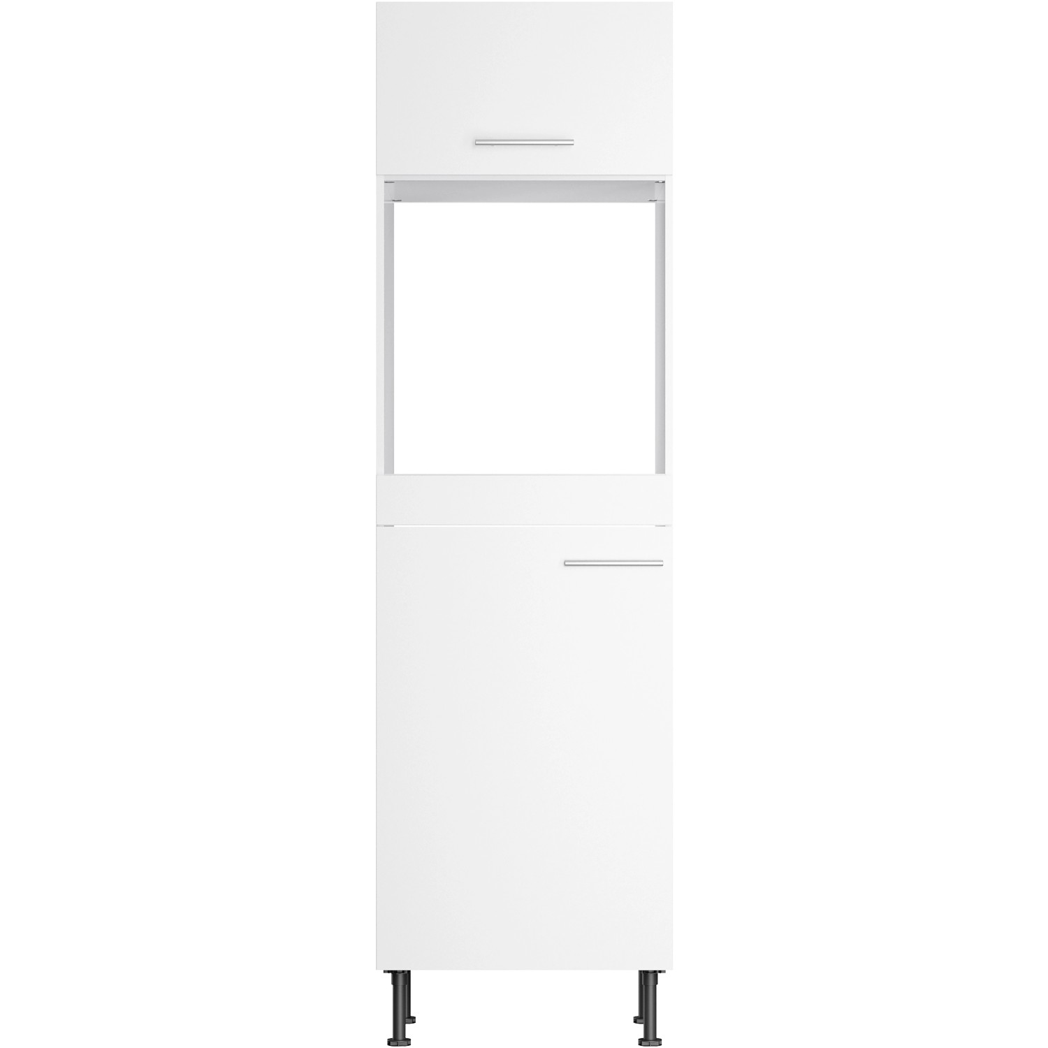 Optifit Hochschrank für Backofen und Kühlschrank Bengt932 60 cm Weiß