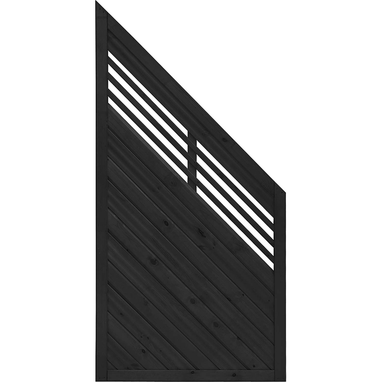 Sichtschutzzaun Anschlusselement Nicea Anthrazit 180/90 x 90 cm eins.