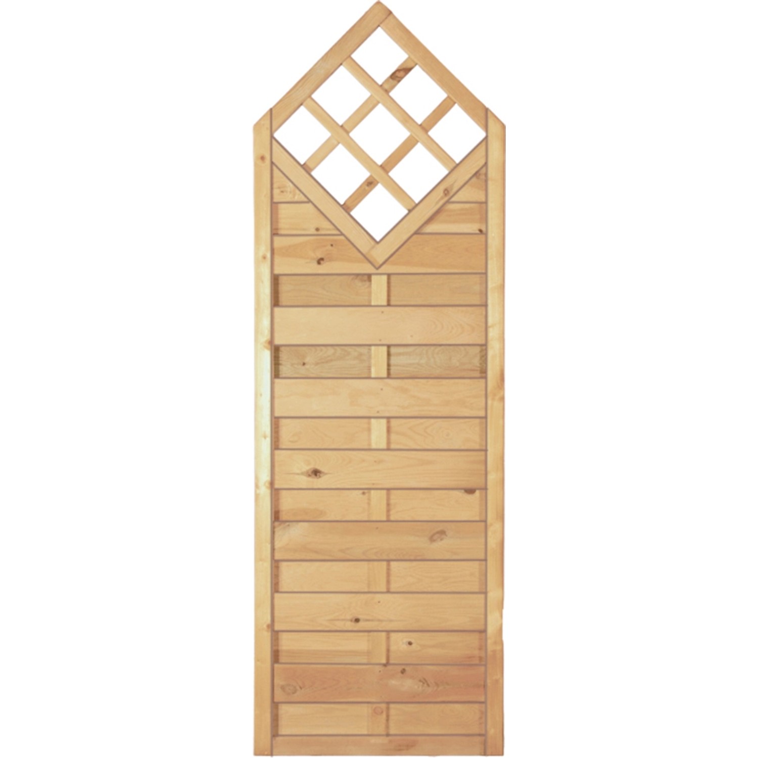 T & J Sichtschutzzaun Gotik-Massiv-Karo Grün 60 x180/150 cm