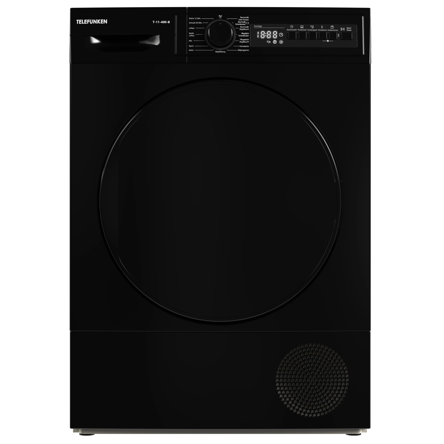 Telefunken Kondenstrockner 7kg mit 15 Programmen Knitterschutz Startzeitvorwahl  T-11-400-B