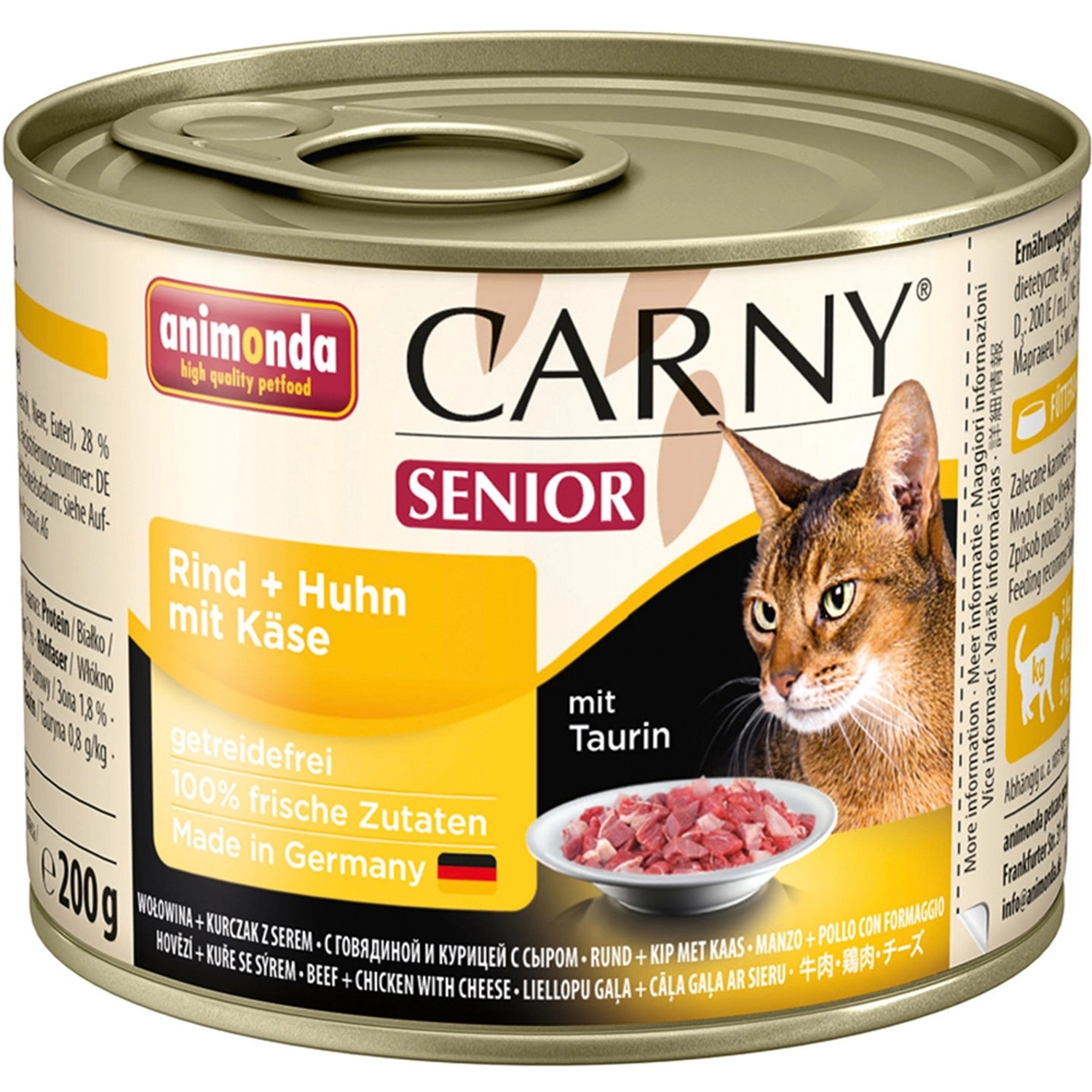Carny Katzen-Nassfutter Senior Rind und Huhn mit Käse 200 g