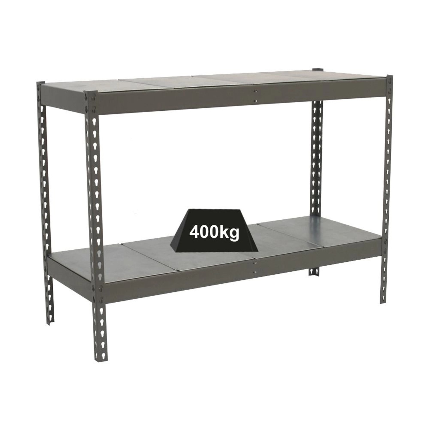 PROREGAL Schwerlastregal Mini Metal Yeti Two HxBxT 90 x 120 x 75 cm Fachlast 400 kg Grau