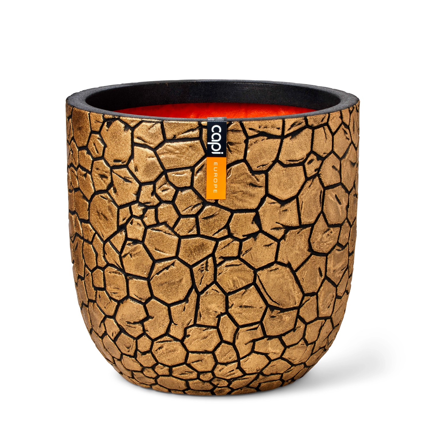 Capi Pflanztopf Kugel Clay Ø 35 cm x 34 cm Gold-Schwarz