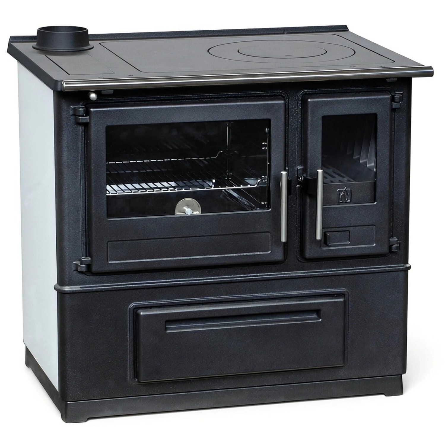 Plamen Küchenofen Holzherd Slavonac Weiß Linke Version und 8 kW