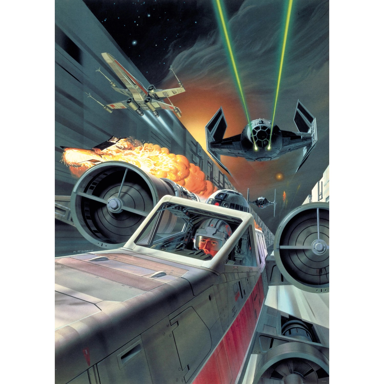 Komar Fototapete Vlies Star Wars Classic Death Star Trench Run 200 x 280 cm