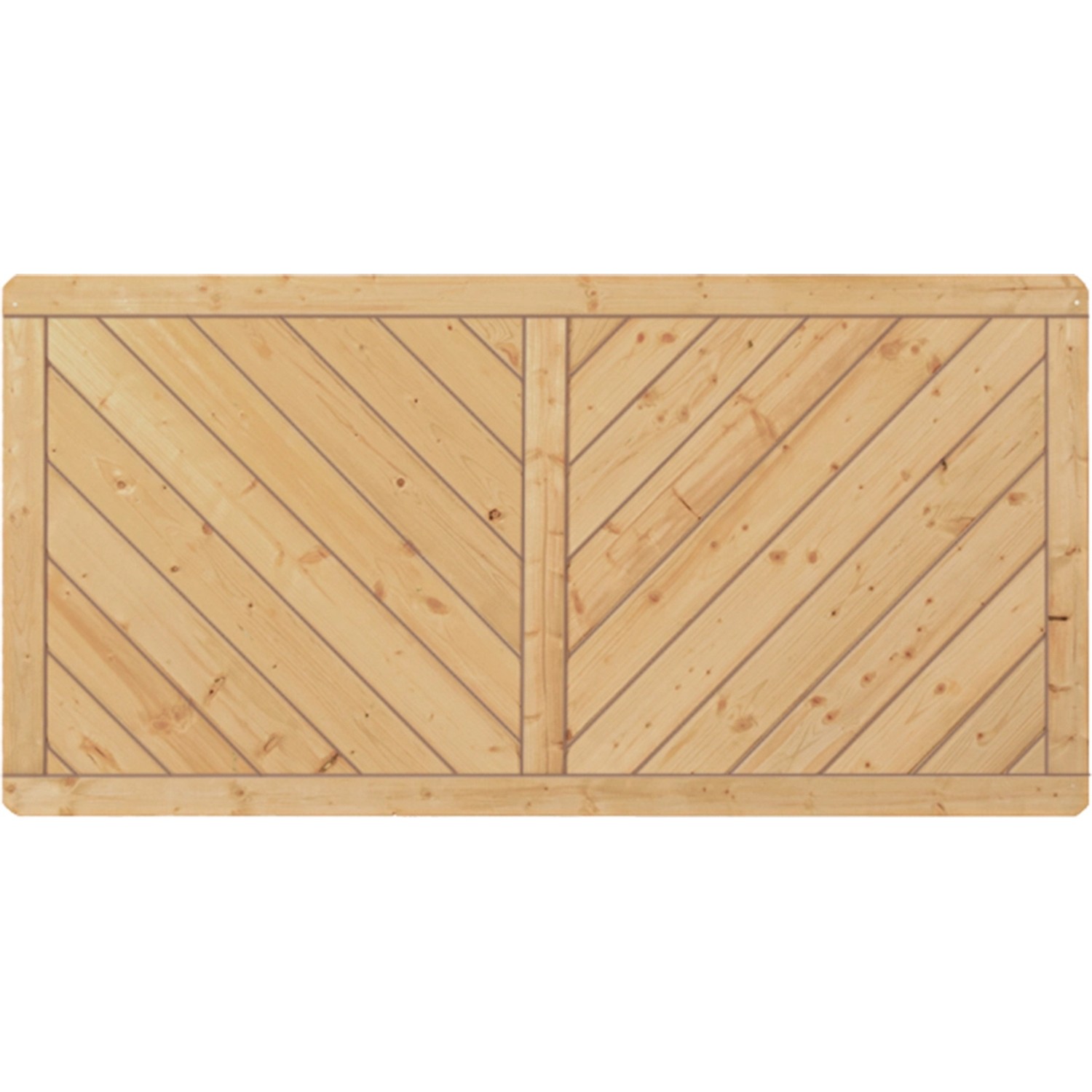 T & J Sichtschutzzaun Classic-Serie-Diagonal 180 x 90 cm