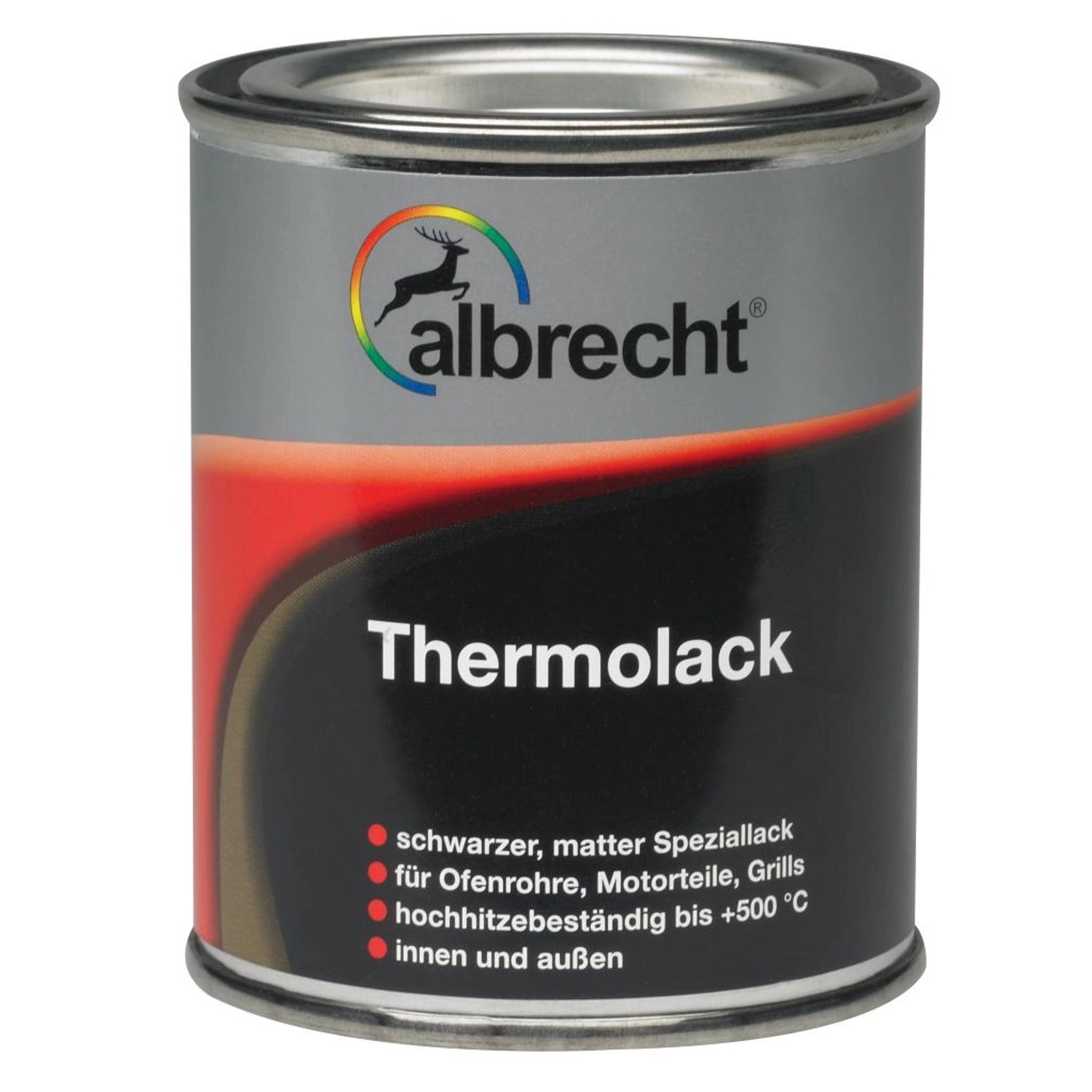 Albrecht Thermolack Schwarz matt 125 ml